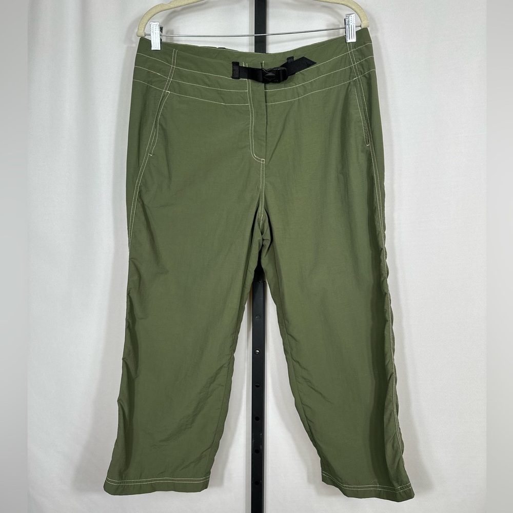 Ex Officio Women’s Nylon Belted Army Green Hiking Pants Size Large